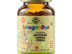 Solgar Kangavites Complete Multivitamin & Mineral Formula for Kids Συμπλήρωμα Διατροφής Πολυβιταμίνων, Μετάλλων & Ιχνοστοιχείων για Παιδιά από 3 Ετών για Σωστή Ανάπτυξη, Ενίσχυση Ανοσοποιητικού & Ενέργεια 60chew.tabs – Tropical Punch Flavour