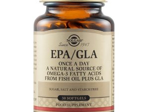 Solgar EPA / GLA, Omega-3 Συμπλήρωμα Διατροφής Ω3 Λιπαρών Οξέων για την Καλή Υγεία της Καρδιάς, του Εγκεφάλου & της Όρασης 30 Softgels
