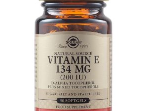 Solgar Vitamin E 134mg Συμπλήρωμα Διατροφής με Βιταμίνη Ε για την Καλή Υγεία του Δέρματος & της Καρδιάς με Αντιοξειδωτικές Ιδιότητες 50 Softgels