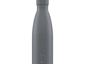 Chilly’s Sports Bottle Ανοξείδωτο Θερμός με Καπάκι Τύπου Sport για Ζεστά & Κρύα Ροφήματα 500ml – Grey