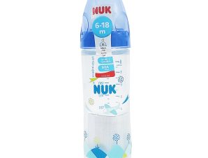 NUK Classic 6-18m Μπιμπερό Πολυπροπυλένιο με Θηλή Σιλικόνης 250ml – Μπλε