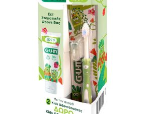 Gum Promo Kids Toothpaste 3+ Years 100ml (2x50ml) & Δώρο Gum Kids 2+ Years Soft Toothbrush 1 Τεμάχιο – Πράσινο
