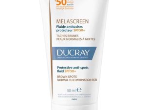 Ducray Melascreen Anti-Spot Fluid Spf50+, Αντηλιακή Λεπτόρευστη Κρέμα Πολύ Υψηλής Προστασίας για Κανονικό – Μικτό Δέρμα Κατά των Κηλίδων 50ml