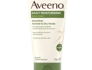 Aveeno Daily Moisturising & Nourishes Hand Cream for Normal to Dry Hands Ενυδατική Κρέμα Χεριών για Κανονικές & Ξηρές Επιδερμίδες 75ml