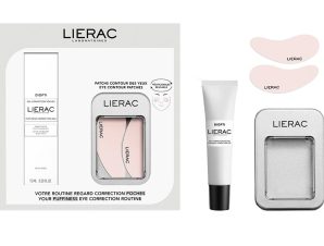 Lierac Promo Diopti Puffiness Correction Gel 15ml & Eye Contour Reusable Patches 1 Ζευγάρι