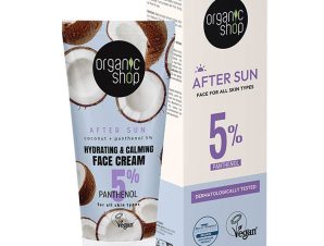 Organic Shop After Sun for All Skin Types Ενυδατική & Καταπραϋντική Κρέμα Προσώπου για Μετά τον Ήλιο για Όλους τους Τύπους Δέρματος 50ml