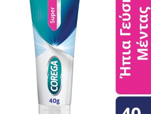Corega Super Στερεωτική Κρέμα Οδοντοστοιχιών Βοηθά στη Συγκράτηση της Οδοντοστοιχίας Έως και 12 Ώρες 40gr