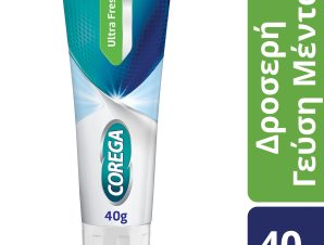 Corega 3D Hold Ultra Fresh Στερεωτική Κρέμα Οδοντοστοιχιών Προσφέρει Δυνατή Συγκράτηση, με Δροσερή Γεύση Μέντας 40gr