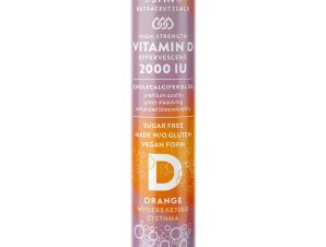 Jmn Nutraceuticals Vitamin D 2000iu Orange Flavour Συμπλήρωμα Διατροφής με Βιταμίνη D για τη Φυσιολογική Κατάσταση των Οστών & των Δοντιών, Γεύση Πορτοκάλι 20 Effer.tabs