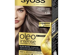 Syoss Oleo Intense Permanent Oil Hair Color Kit Επαγγελματική Μόνιμη Βαφή Μαλλιών για Εξαιρετική Κάλυψη & Έντονο Χρώμα που Διαρκεί, Χωρίς Αμμωνία 1 Τεμάχιο – 7-56 Ξανθό Σαντρέ Μόκα