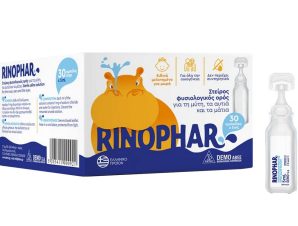 Demo Rinophar Sterile Saline Solution Στείρος Φυσιολογικός Ορός για τη Μύτη, Αυτιά & Μάτια 30x5ml Ampoules