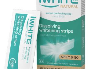 iWhite Natural Dissolving Whitening Strips Διαλυόμενες Ταινίες Λεύκανσης Δοντιών 28 Τεμάχια