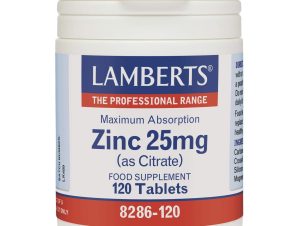 Lamberts Zinc Συμπλήρωμα Διατροφής με Ψευδάργυρο 25mg (as Citrate)120tabs