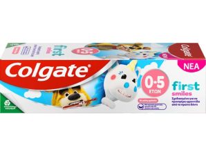 Colgate First Smiles 0 – 5 Years Toothpaste Οδοντόκρεμα για Παιδιά από 0 Έως 5 Ετών για Μέγιστη Προστασία από την Τερηδόνα, Προστασία των Πρώτων Δοντιών & Δροσερή Αναπνοή με Γεύση Φράουλα 50ml