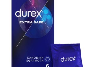 Durex Extra Safe Condoms Ανθεκτικά Προφυλακτικά με Μεγαλύτερο Πάχος & Περισσότερο Λιπαντικό 6 τεμάχια