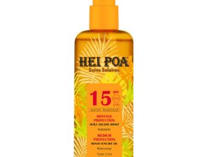 Hei Poa Suncare Monoi Dry Oil Spray Spf15 Ξηρό Λάδι για Πρόσωπο – Μαλλιά – Σώμα σε Spray με Έντονο Άρωμα Tiare & Δείκτη Αντηλιακής Προστασίας 150ml