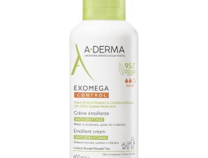 A-Derma Exomega Control Emollient Cream Μαλακτική, Καταπραϋντική Κρέμα Προσώπου – Σώματος Κατάλληλη για Ατοπικό ή Πολύ Ξηρό Δέρμα 400ml