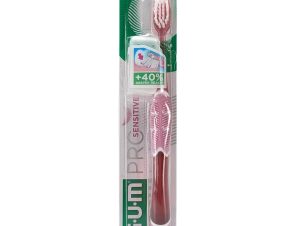 Gum Sunstar Pro Sensitive Ultra Soft Toothbrush Χειροκίνητη Μαλακή Οδοντόβουρτσα 1 Τεμάχιο, Κωδ 510 – Ροζ